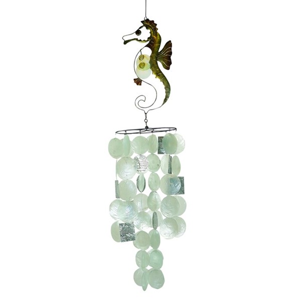 In the Breeze Seahorse Capiz Breeze Wind Chime 7013