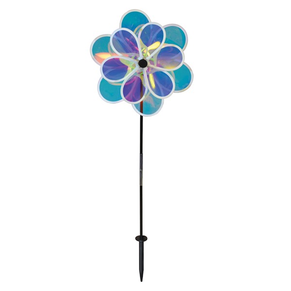 In the Breeze 13.5" Iridescent Double Flower Spinner 2665