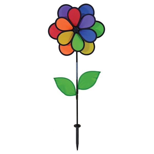 In the Breeze 14" Rainbow Double Flower with Leaves 2654
