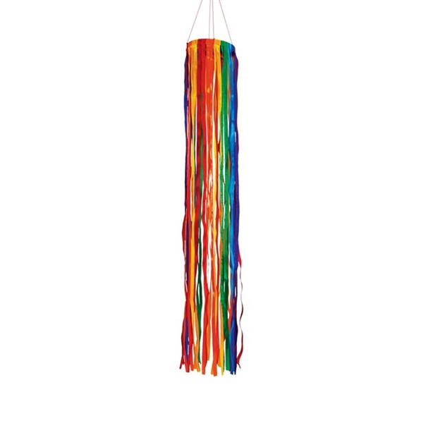 In the Breeze 24" Rainbow Ribbon Windsock 5186