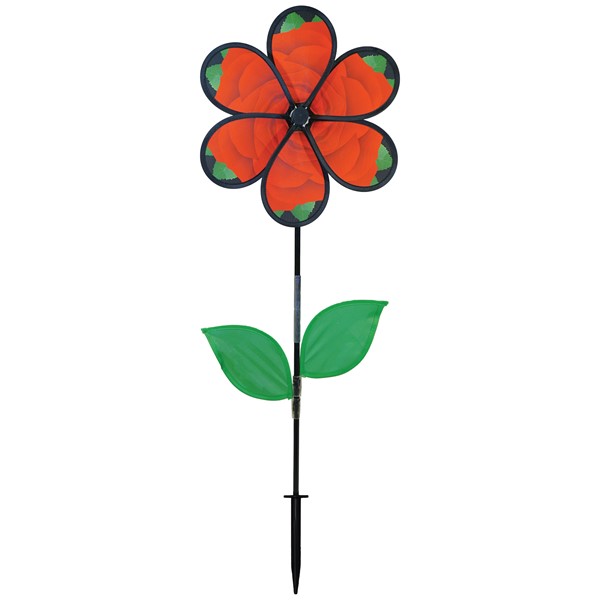 In the Breeze 13.5" Rose Spinner with Leaves 2640