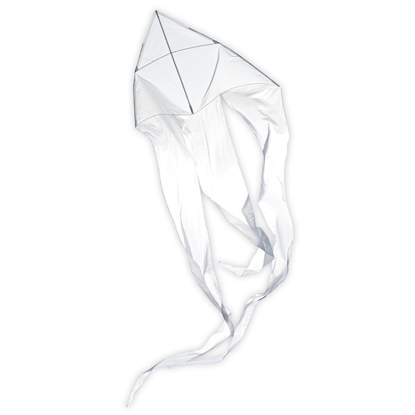 In the Breeze White 77" Wave Delta Kite 3356