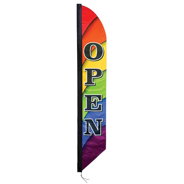 In the Breeze 8' Heavy Duty Open Double-Sided Feather Banner 4546