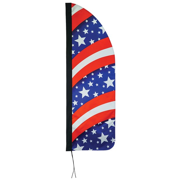 In the Breeze 4' Heavy Duty Stars & Stripes Double Sided Feather Banner 4551