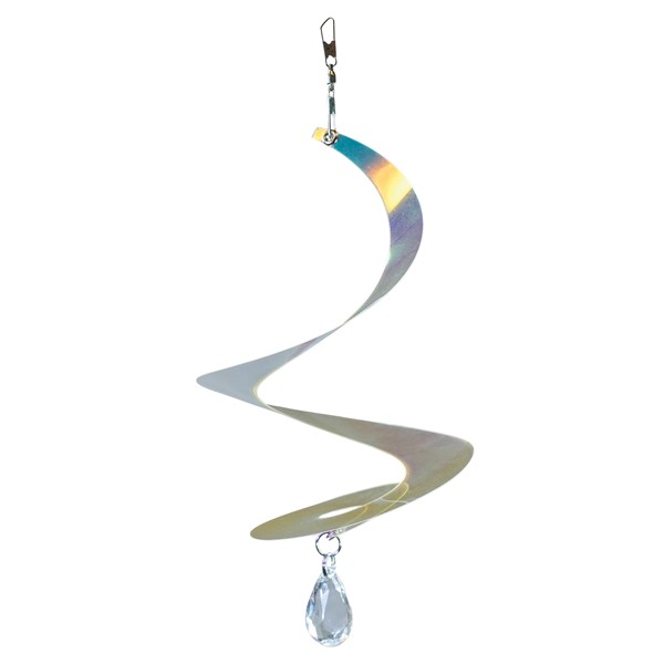 In the Breeze 8" Iridescent Tear Drop Curlie with Crystal Spinner 9154