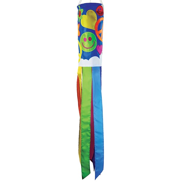 In the Breeze Peace, Love & Happiness 40" Inspiration Windsock 5214