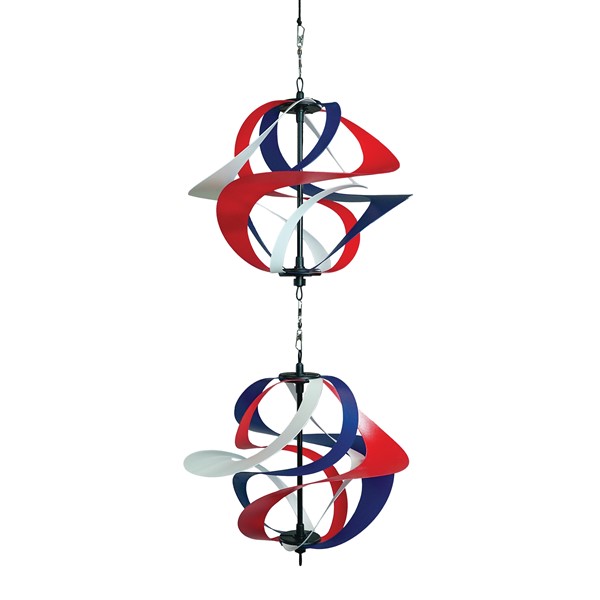 In the Breeze Red, White and Blue Poly Vortex Double Spinner 2477