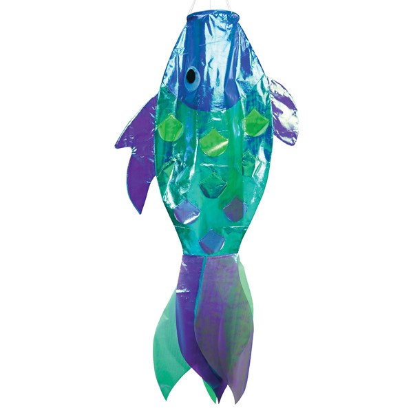 In the Breeze 48" Iridescent Cool Damsel Fish Windsock 5277