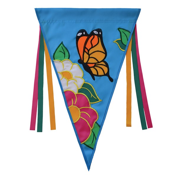 View Butterfly Flowers Pennant House Banner*