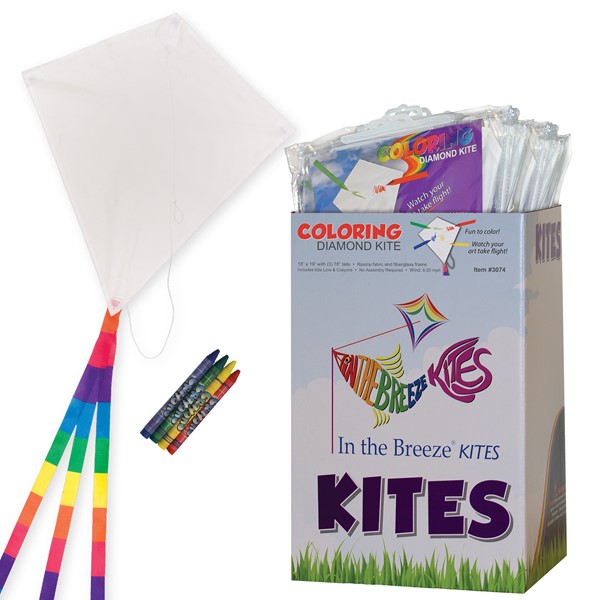 View Diamond Coloring Kite 36 PC Display