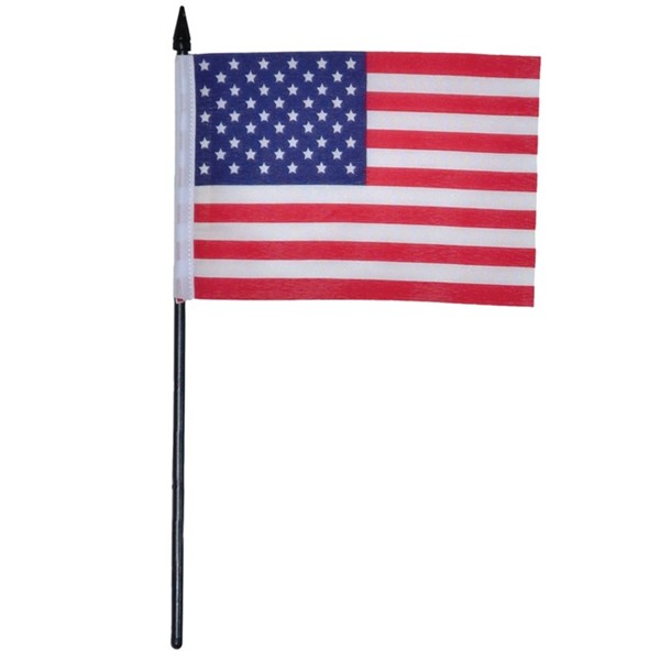 View U.S. Flag 4x6 Stick Flag - 12 PC