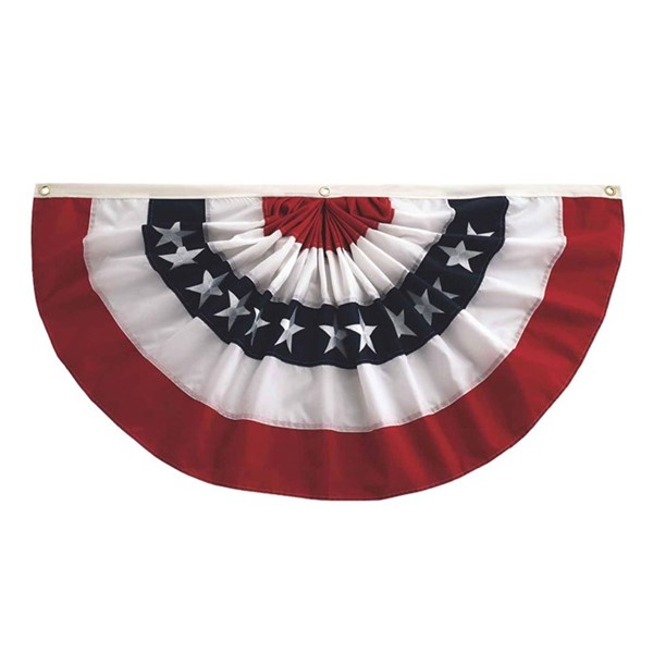View Pleated Fan Patriotic Bunting, 2' x 4'