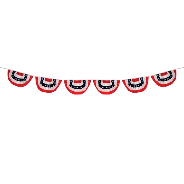 View 6 Panel Patriotic Pleated Fan Bunting String