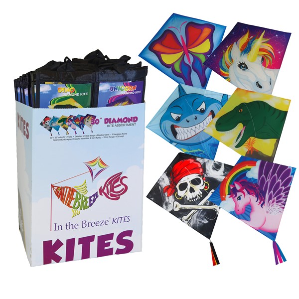 View Graphic 30" Diamond Kites 24PC Display