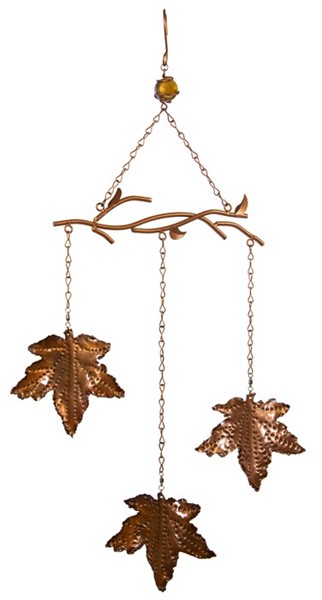 View Copper Maple Leaves Wind Chime