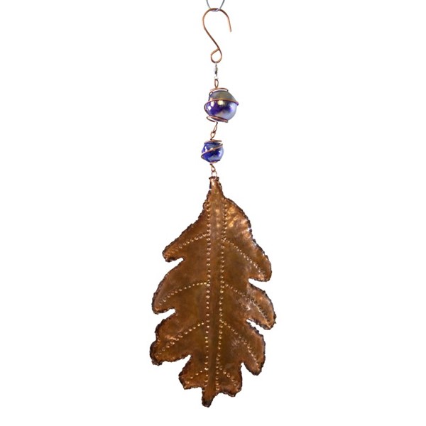 View Hanging Copper Oak Leaf