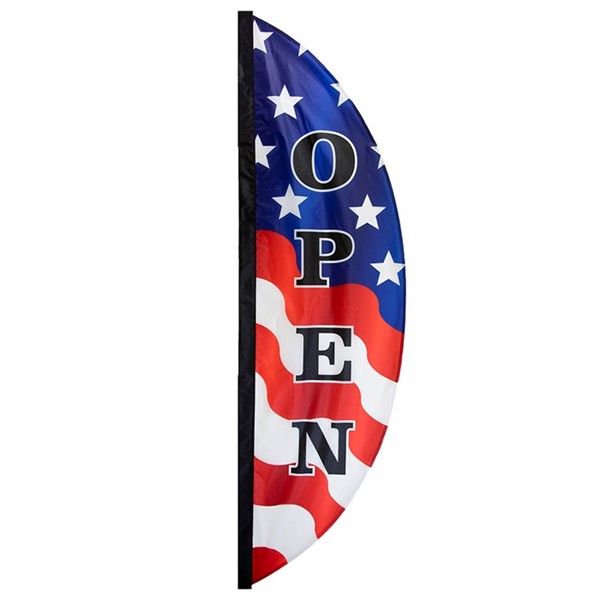 View 8' Patriotic Open Feather Banner